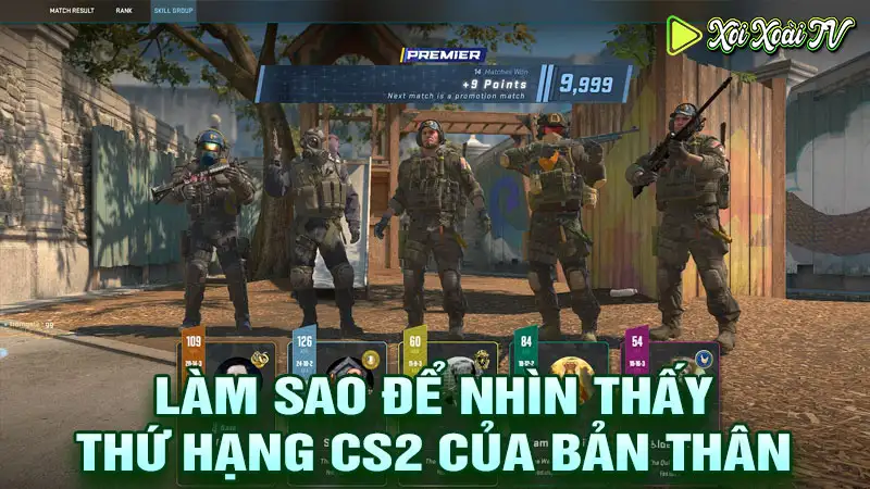 Làm sao để nhìn thấy thứ hạng cs2