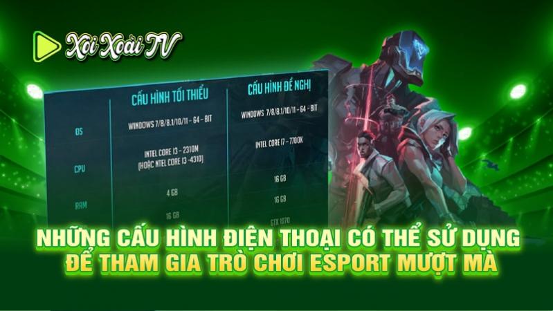 Những cấu hình điện thoại có thể sử dụng để tham gia trò chơi Esport mượt mà 