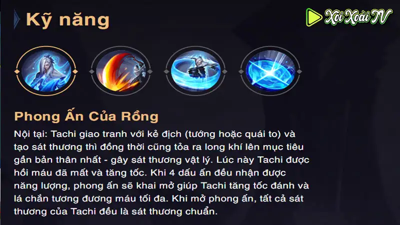 Nội tại tachi - phong ấn của rồng