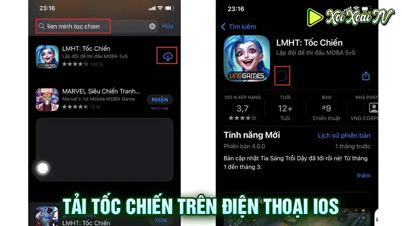 Tải tốc chiến trên điện thoại ios