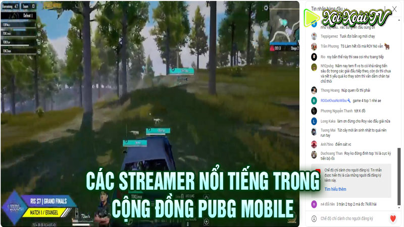 Các streamer nổi tiếng trong cộng đồng pubg mobile