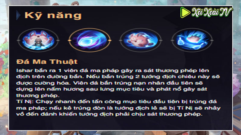 Kỹ năng 1 đá ma thuật ishar