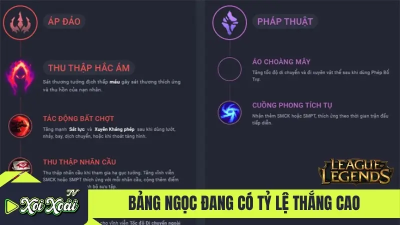 Bảng ngọc đang có tỷ lệ thắng cao