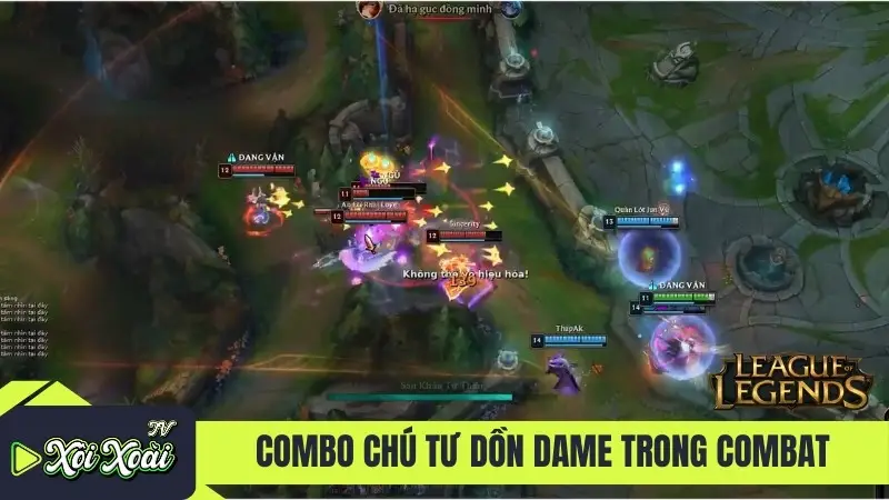 Combo chú tư dồn dame trong combat