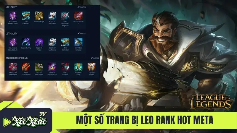 Một số trang bị leo rank hot meta