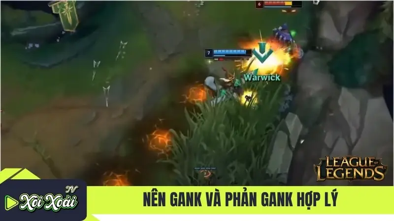 Nên gank và phản gank hợp lý