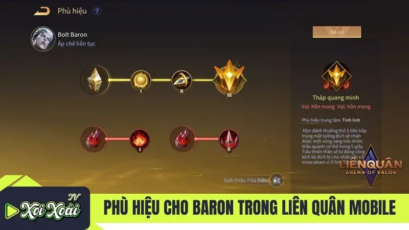 Phù hiệu cho Baron trong Liên Quân Mobile