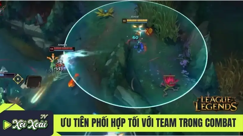 Ưu tiên phối hợp tối với team trong combat