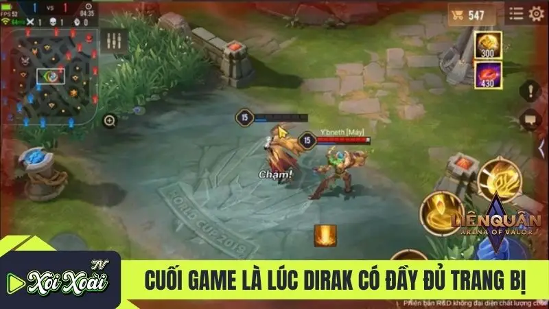 Cuối game là lúc Dirak có đầy đủ trang bị