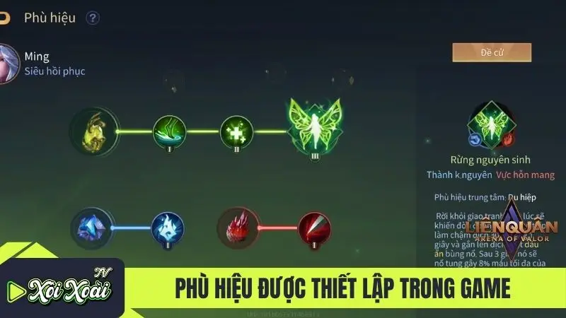 Phù hiệu được thiết lập trong game