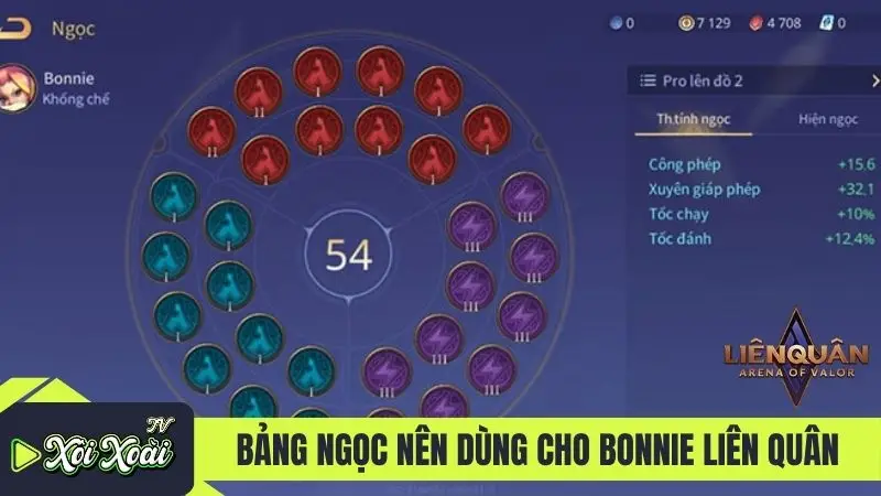 Bảng ngọc nên dùng cho Bonnie Liên Quân