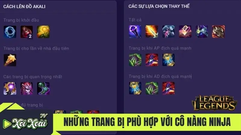 Những trang bị phù hợp với cô nàng ninja