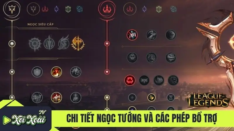 Chi tiết ngọc tướng và các phép bổ trợ