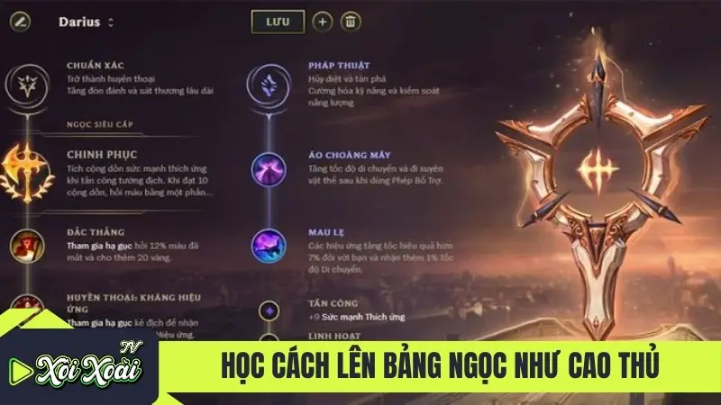 Học cách lên bảng ngọc như cao thủ
